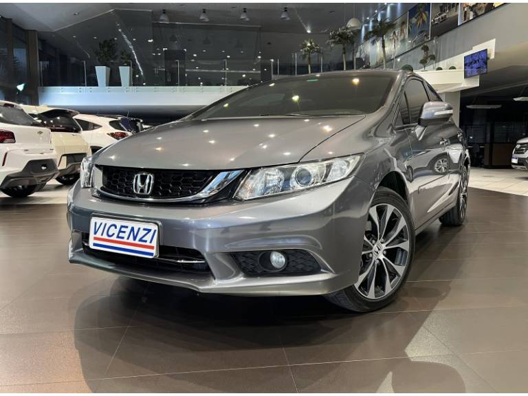 HONDA - CIVIC - 2015/2016 - Cinza - R$ 83.800,00